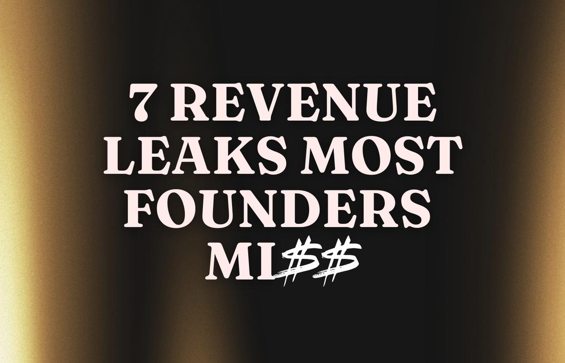 7 revenue leaks most founders miss that cause Shopify stores to get traffic but no sales
